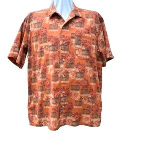 Columbia 100% Cotton Tropical Hawaiian Style Resort Shirt Size XL